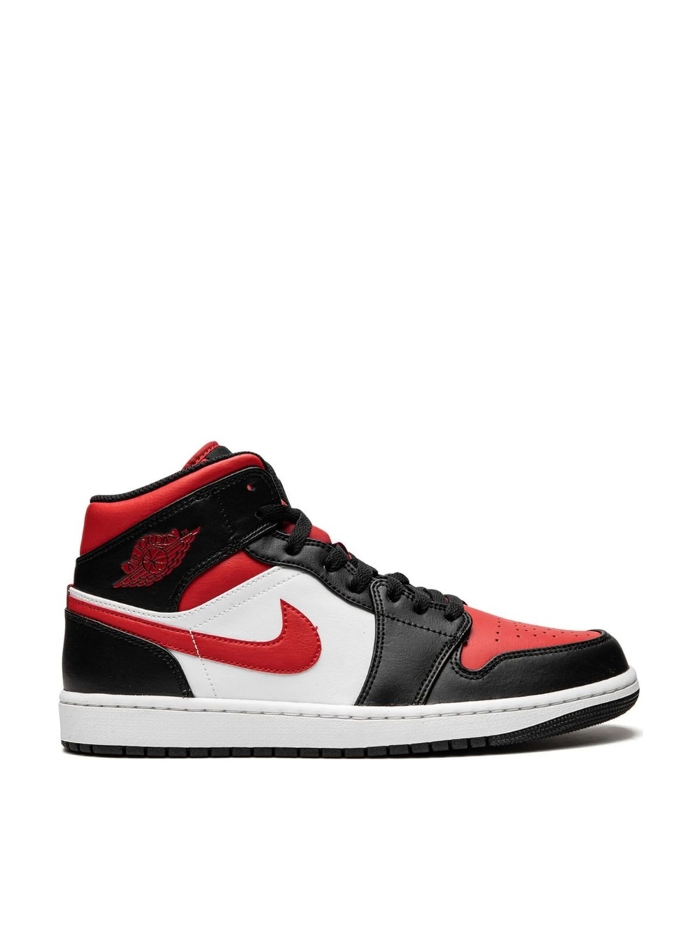 Nike High-Top Sneakers in Red, Black & White